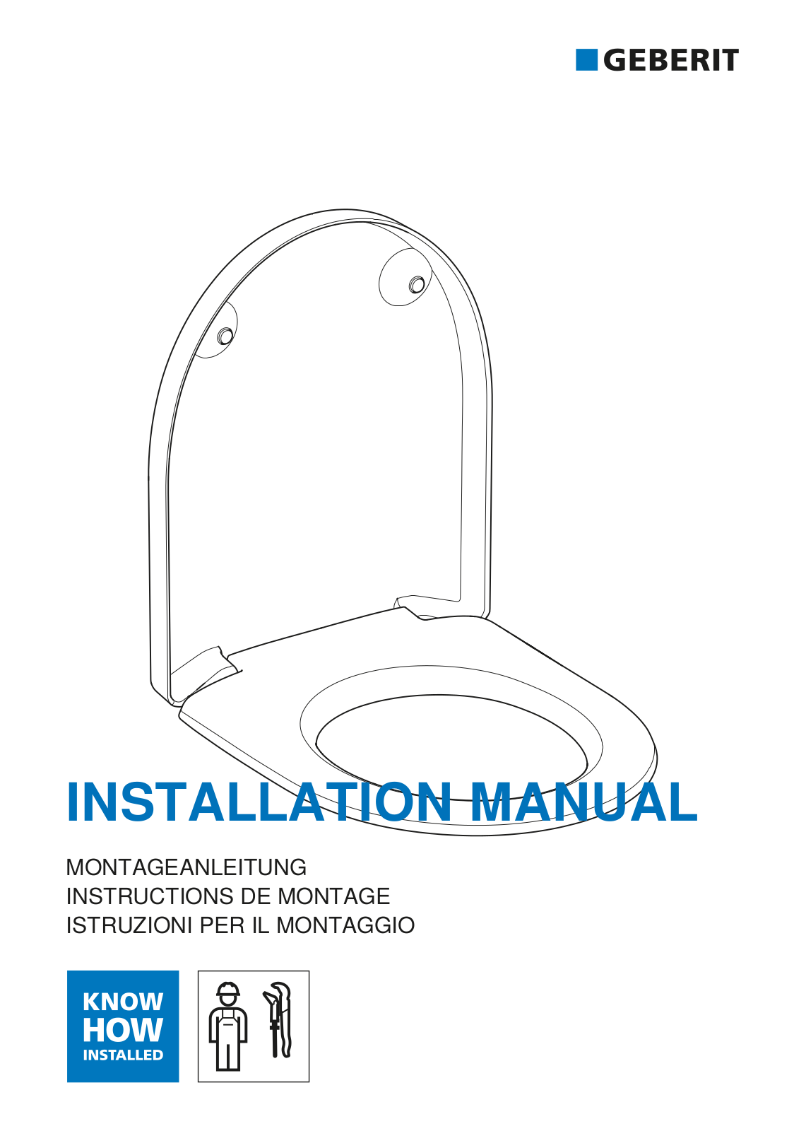 Geberit 574130000, 575410000 INSTALLATION MANUAL