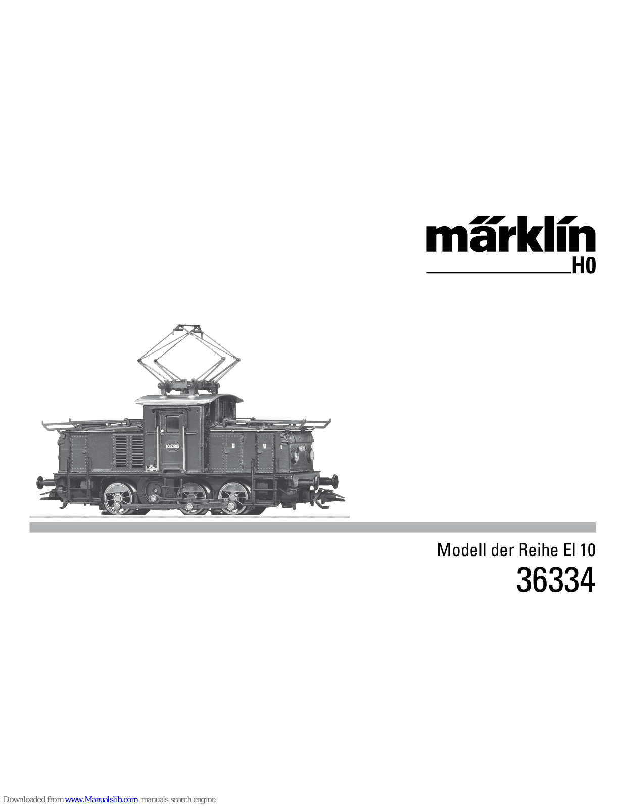 marklin 36334, 36339 User Manual