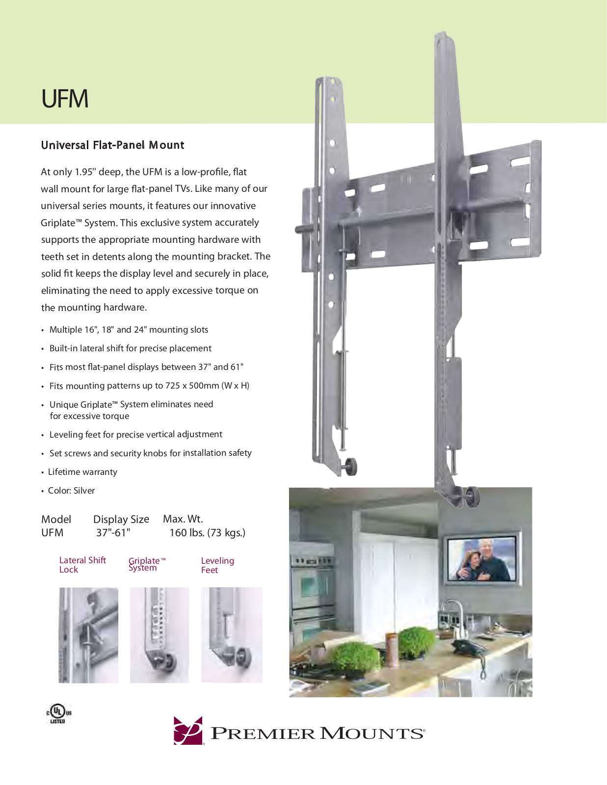 Premier Mounts UFM User Manual - ManualMachine.com