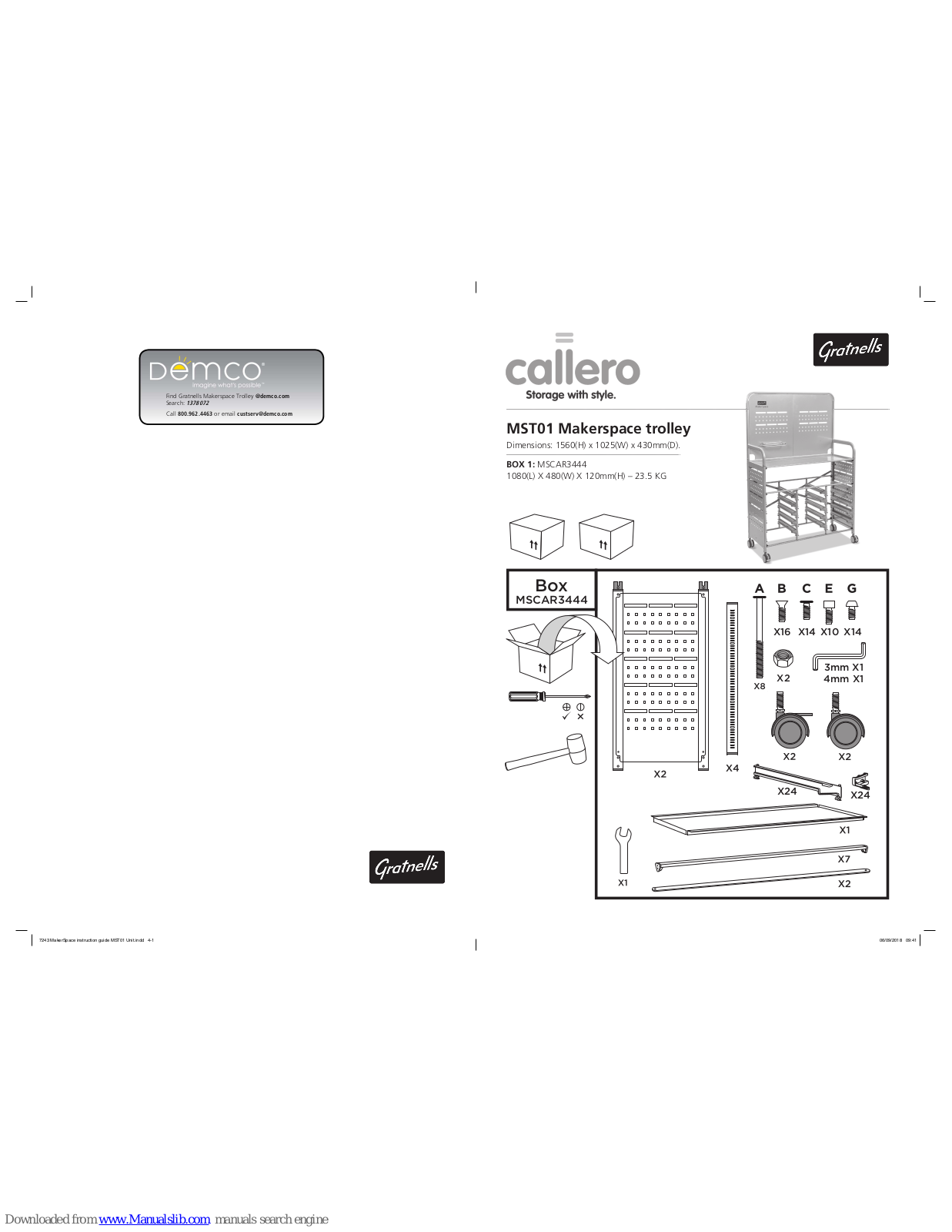 Gratnells Callero MST01 User Manual