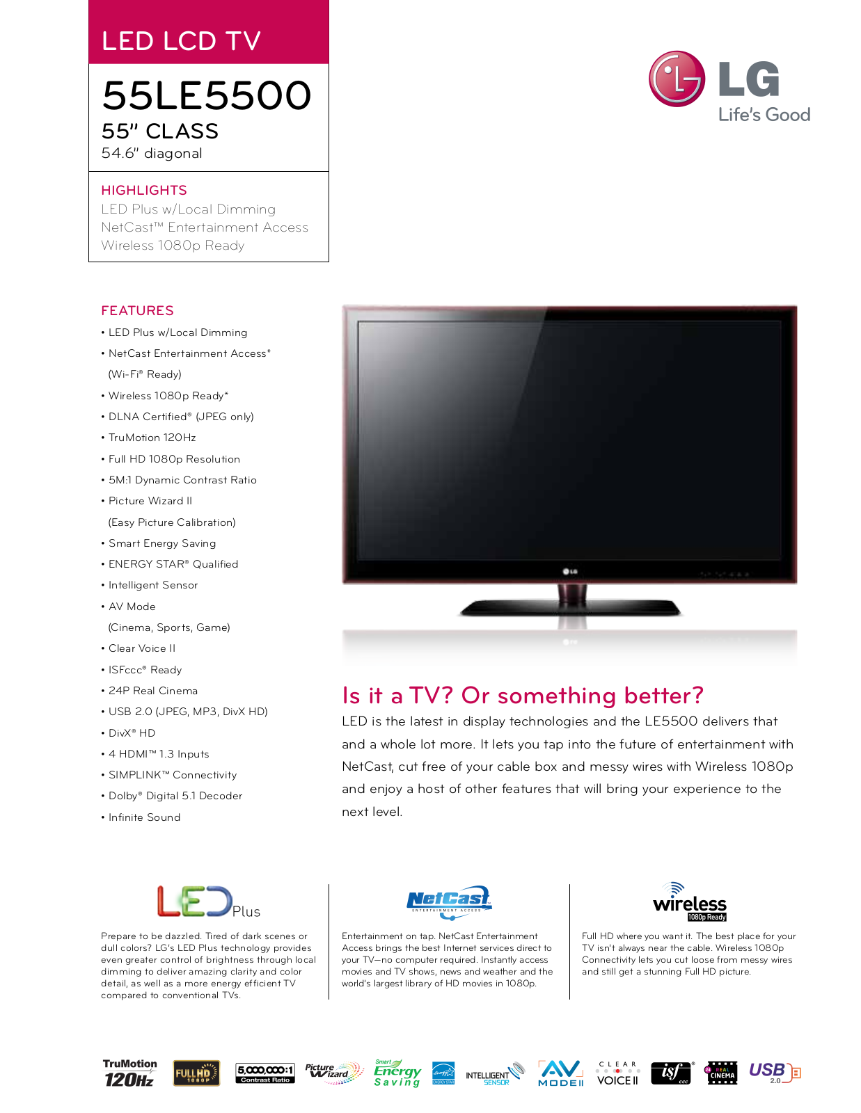 LG 55LE5500 User Manual