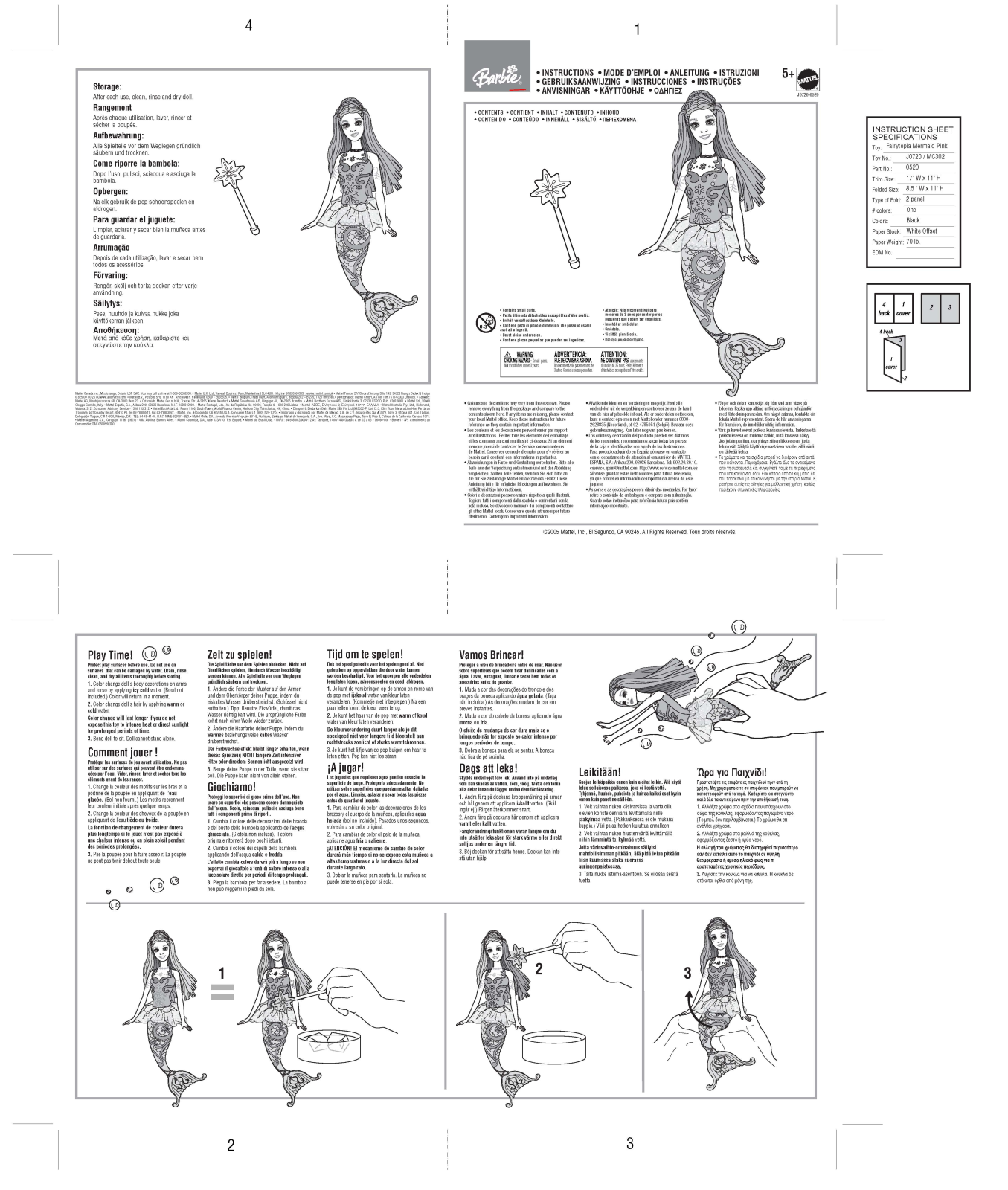 Fisher-Price J0720 Instruction Sheet