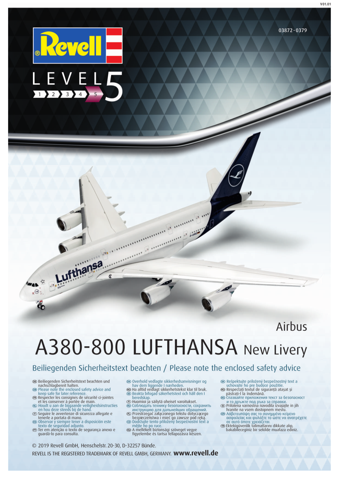 Revell A380-800 Lufthansa New Livery Service Manual