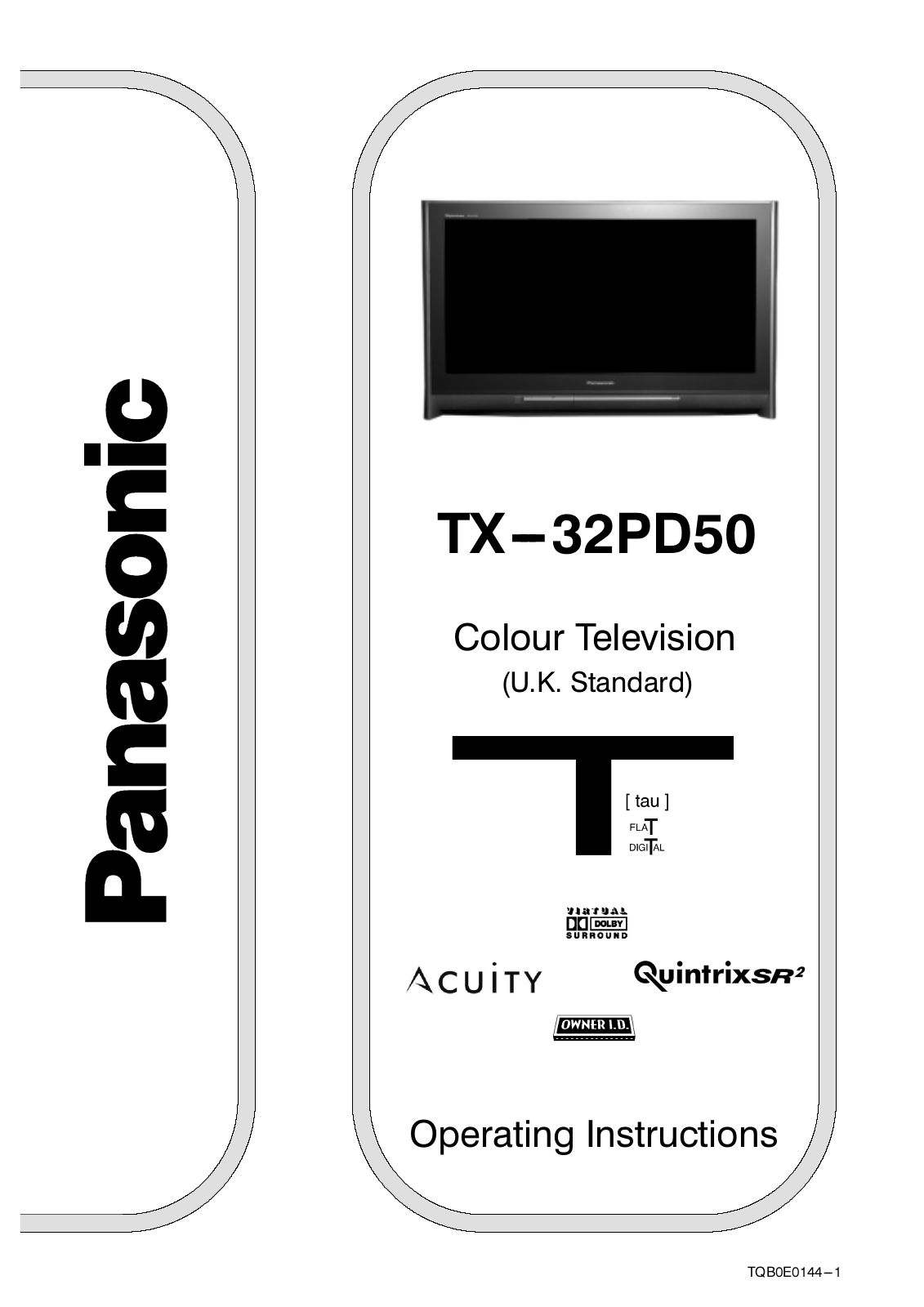 Panasonic TX-32PD50 User Manual