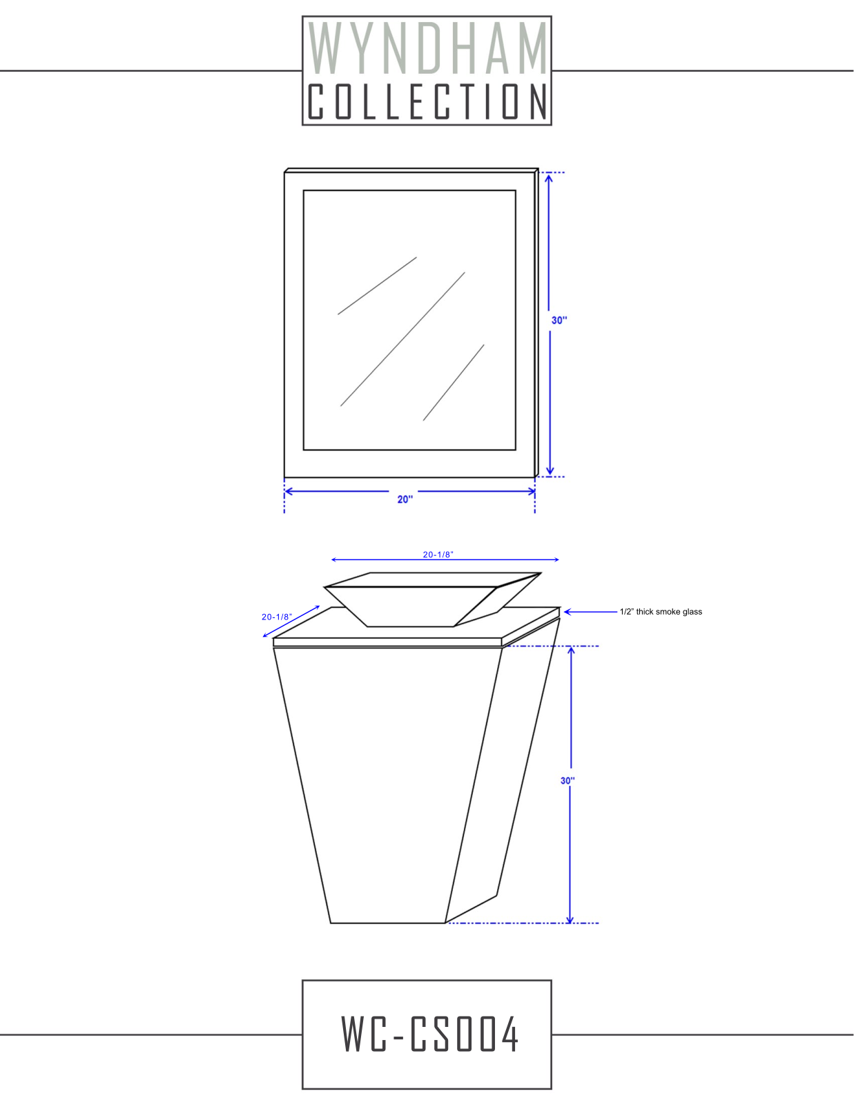 Wyndham Collection WCSCS004ESSMGS1 Specifications