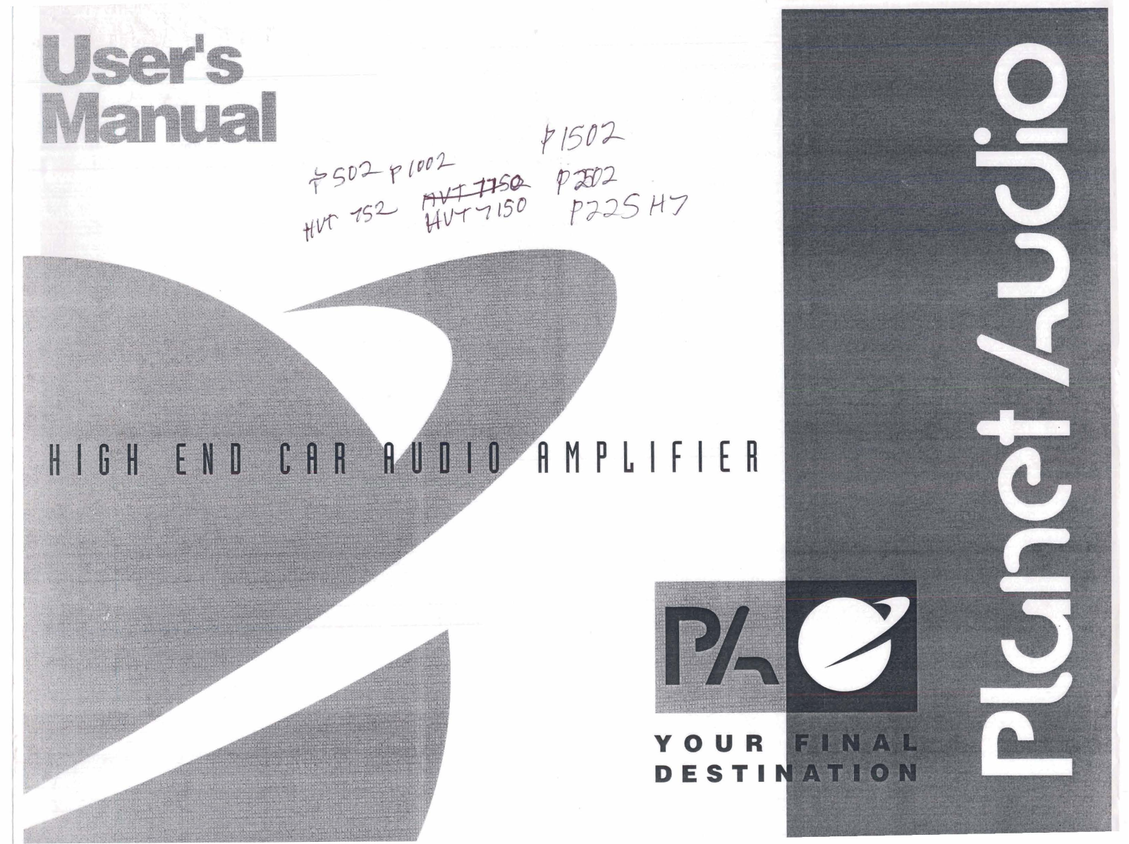 Planet Audio P502 Users Manual - ManualMachine.com
