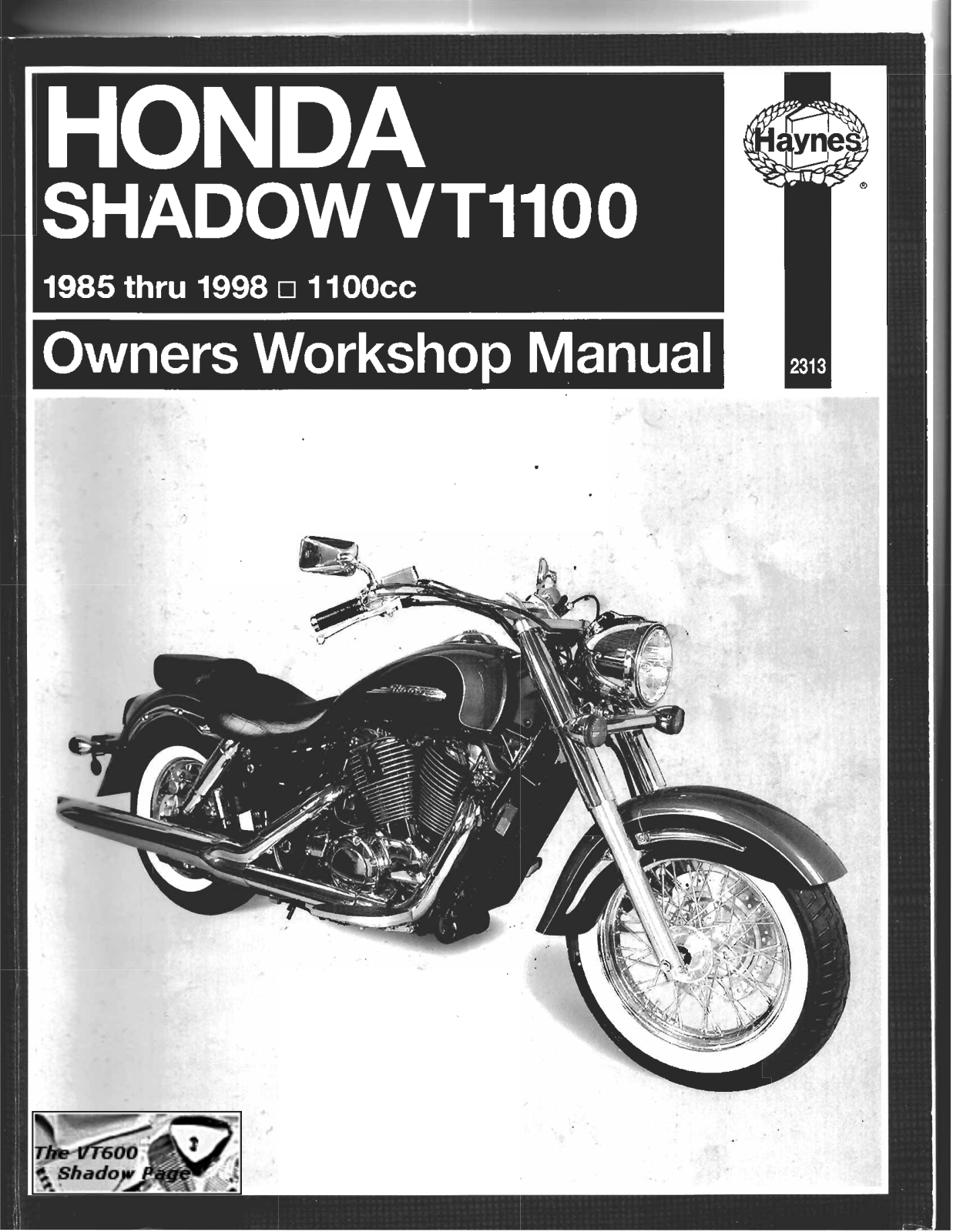 Honda VT1100 1985-1998 Haynes, VT1100 '85-98 Service Manual