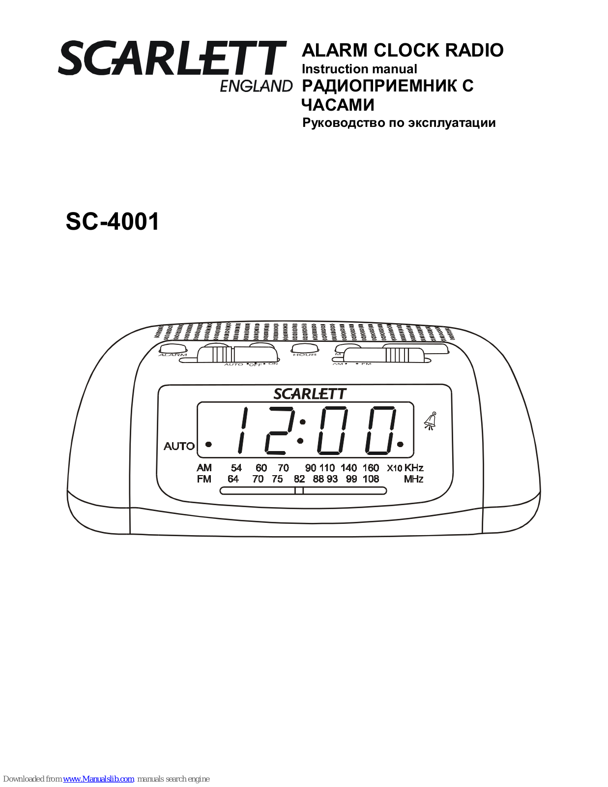 Scarlett SC-4001,SC-4004 Instruction Manual