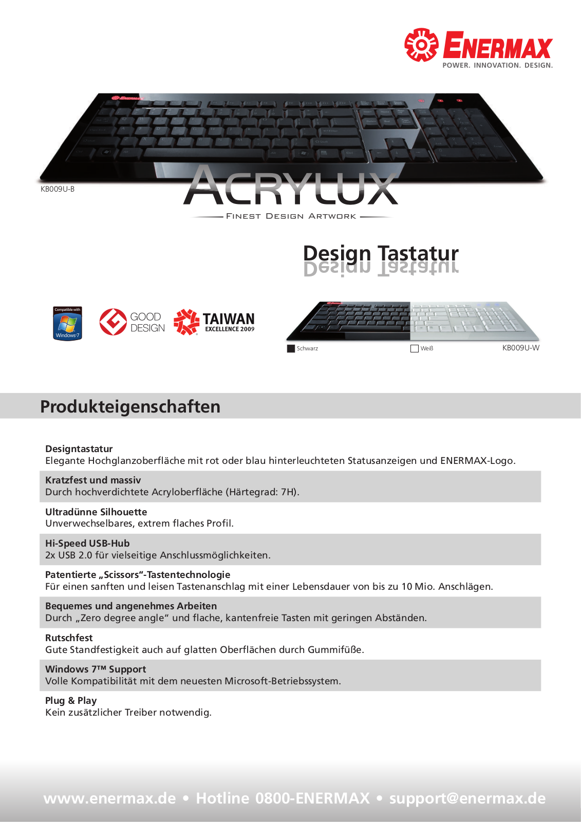 Enermax ACRYLUX DATASHEET