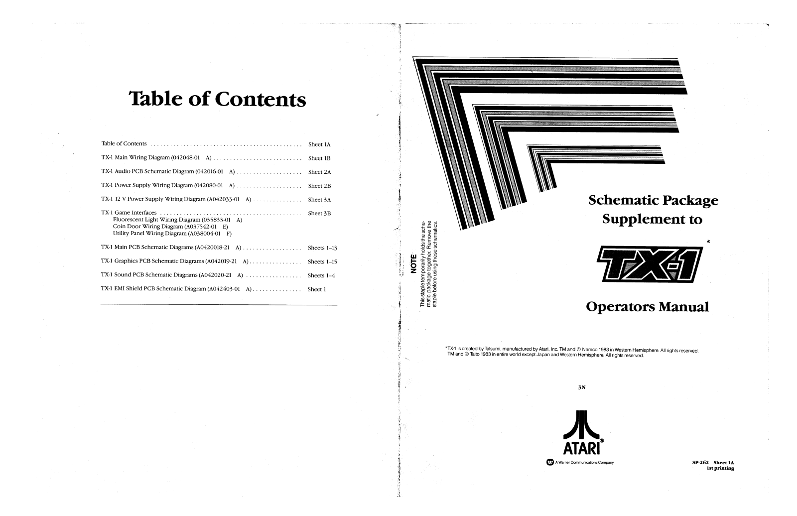 atari SP-262 User Guide