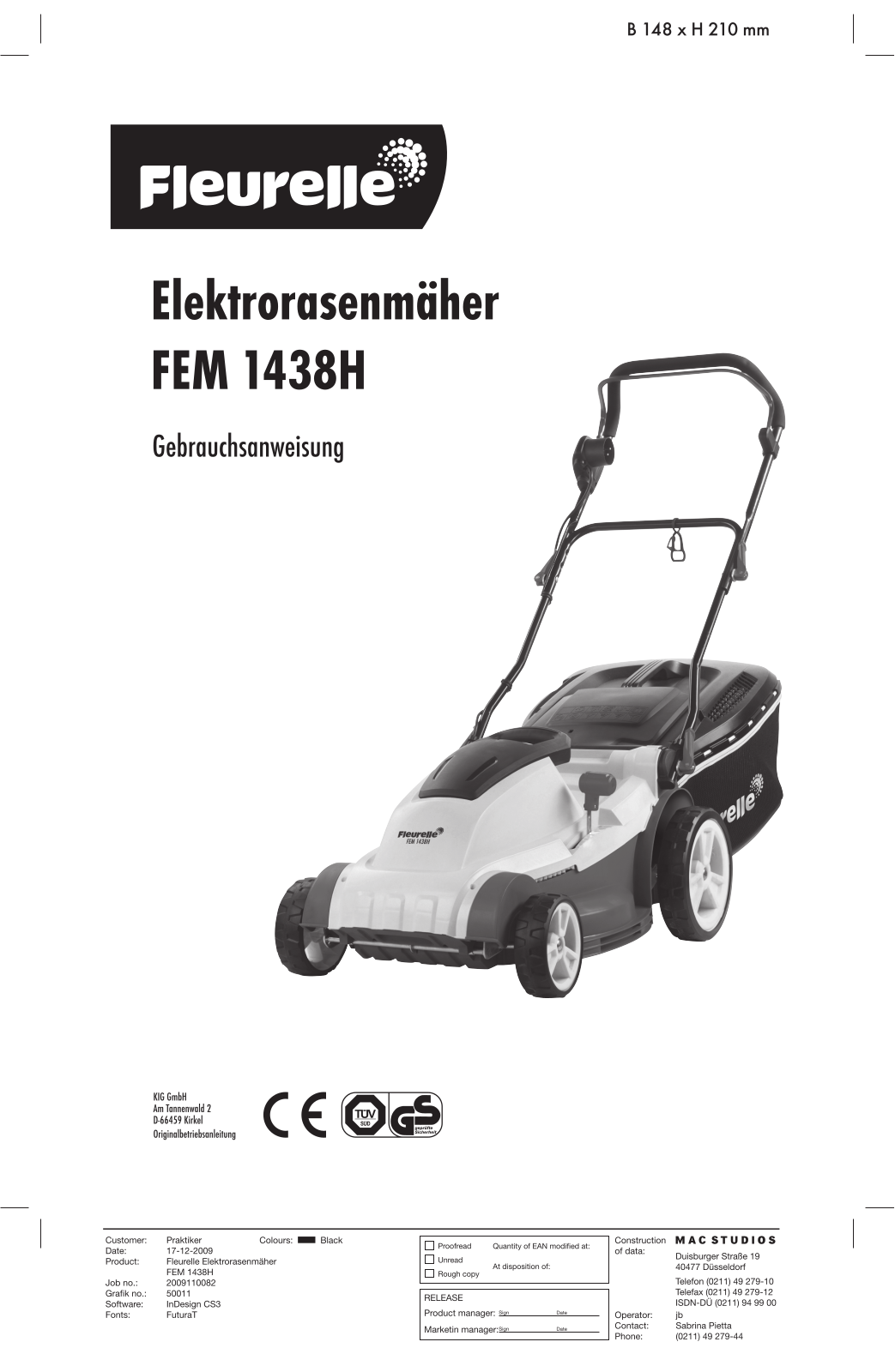 Fleurelle FEM 1438 H User Manual