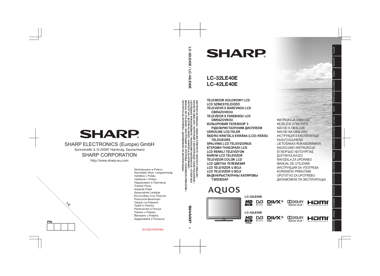 Sharp LC-42LE40E, LC-32LE40E User Manual