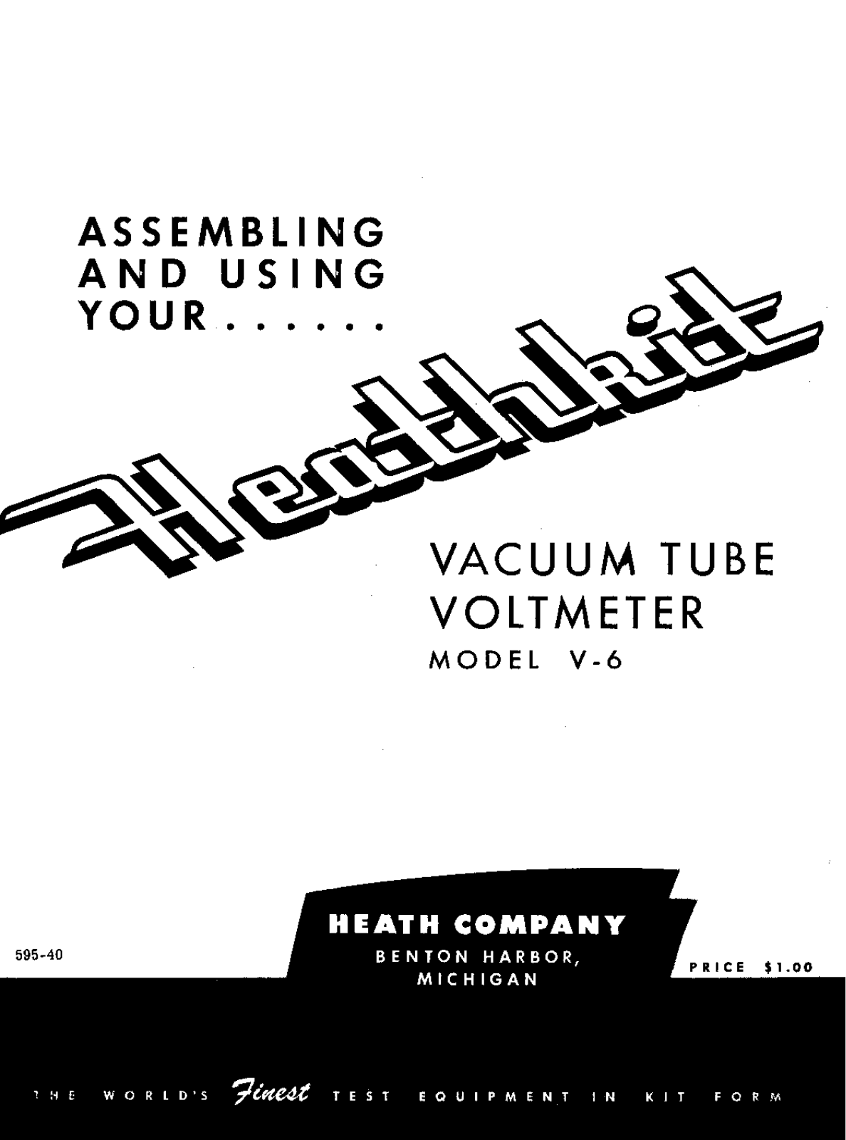 Heathkit V-6 User guide