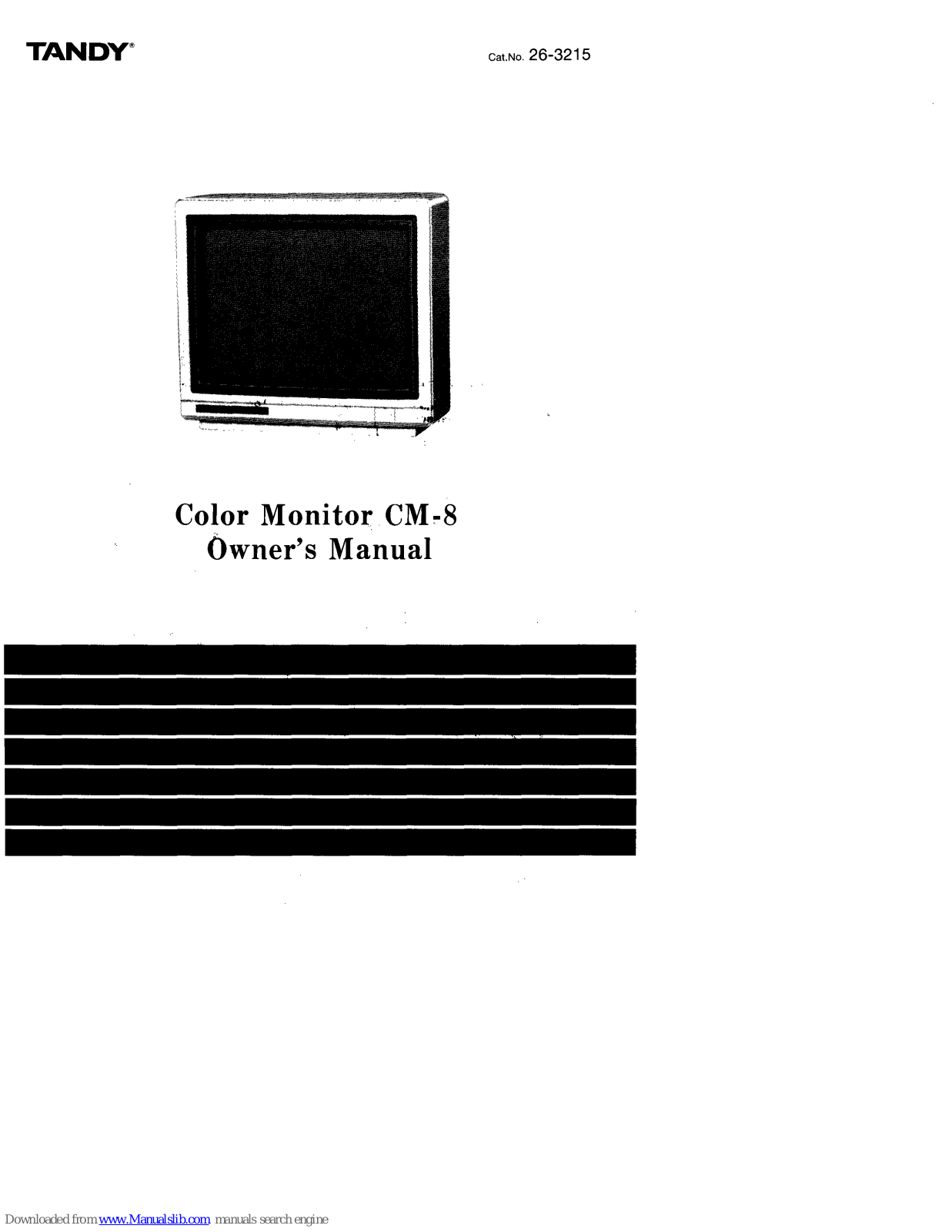 Tandy CM-8 Owner's Manual