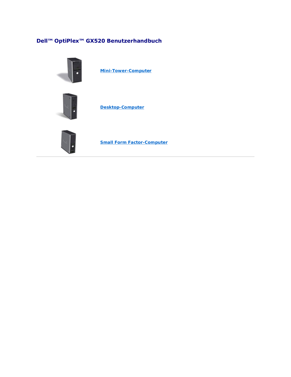 Dell OptiPlex GX520 User Manual