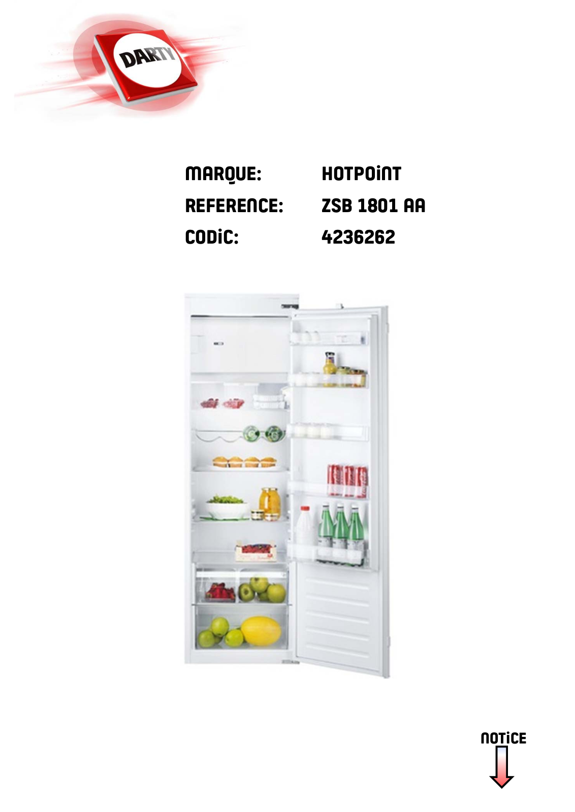 HOTPOINT ZSB1801AA User Manual