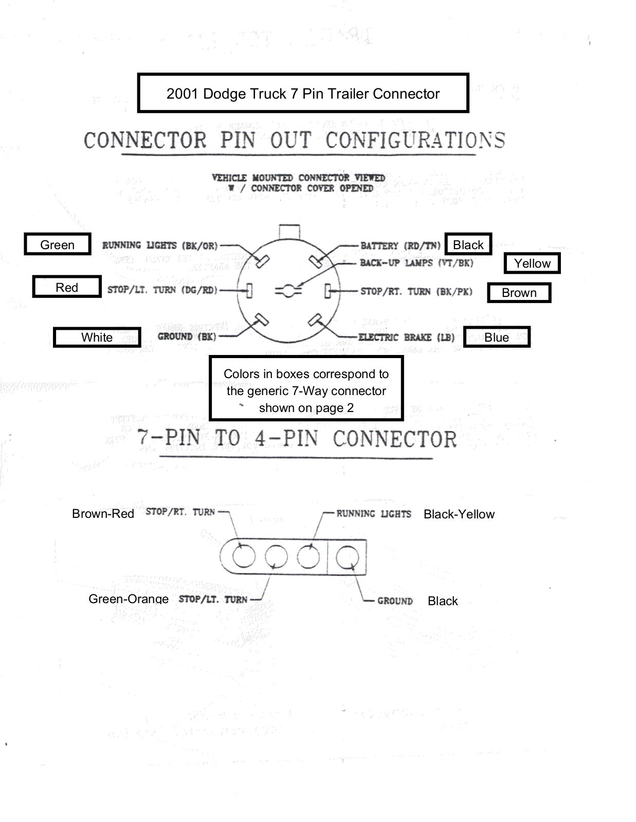 Dodge 2001 truck schematic