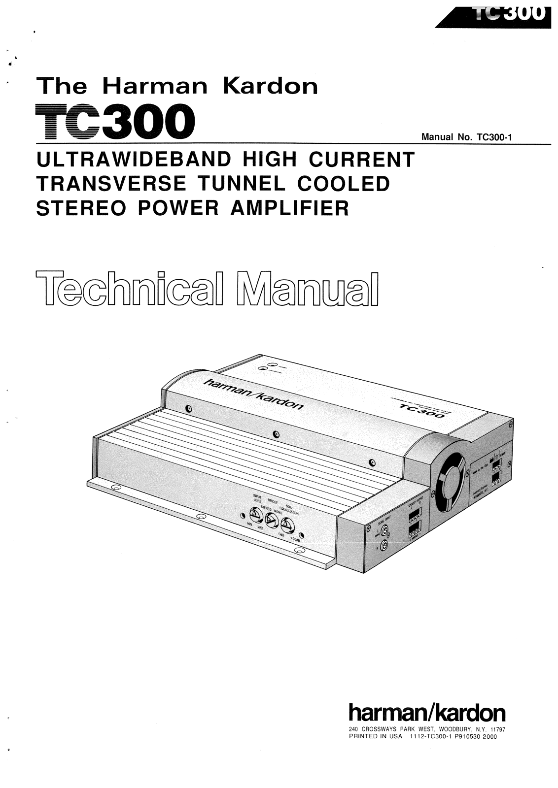 HARMAN KARDON tc300 Service Manual