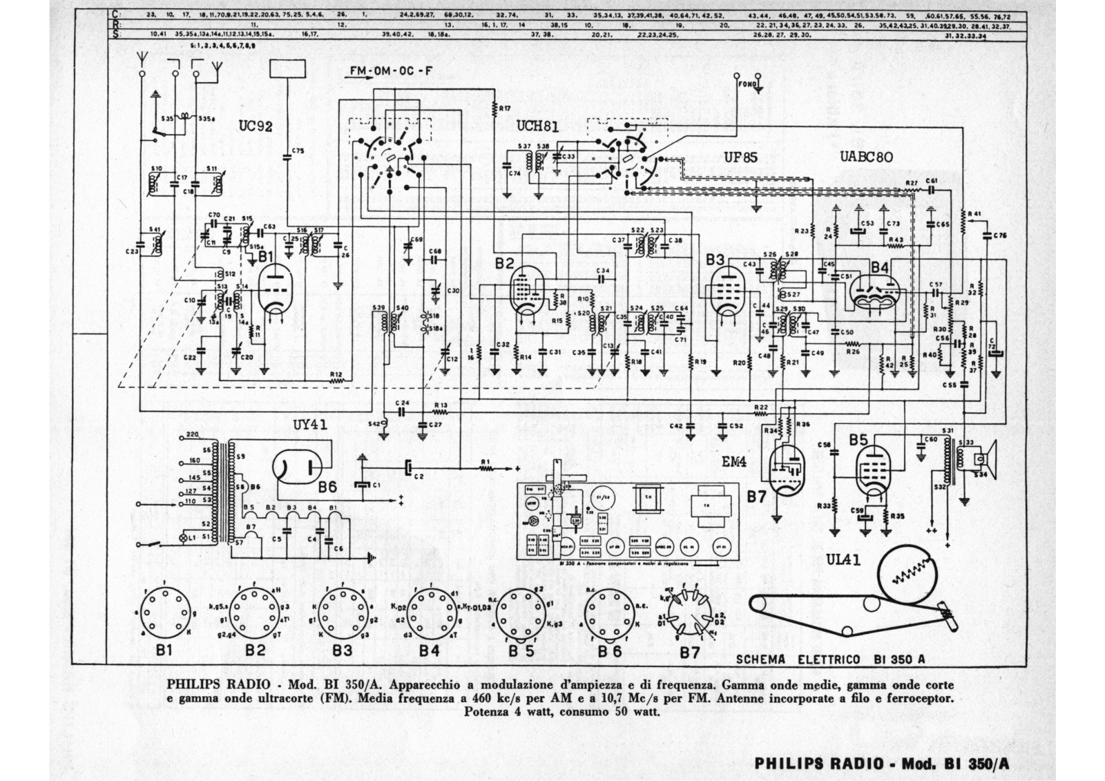 Philips bi350a schematic