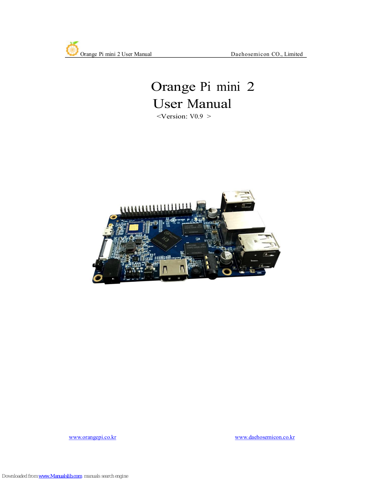 Orange Pi mini 2 User Manual - ManualMachine.com