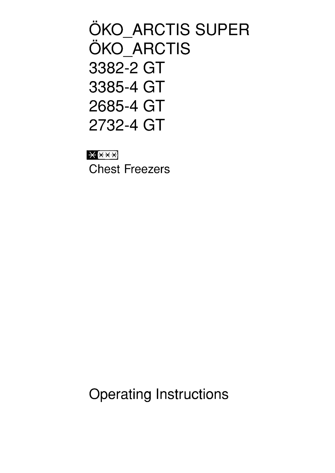 AEG Arctis 3385-4GT, Arctis 3382-2GT, Arctis 2685-4GT User Manual