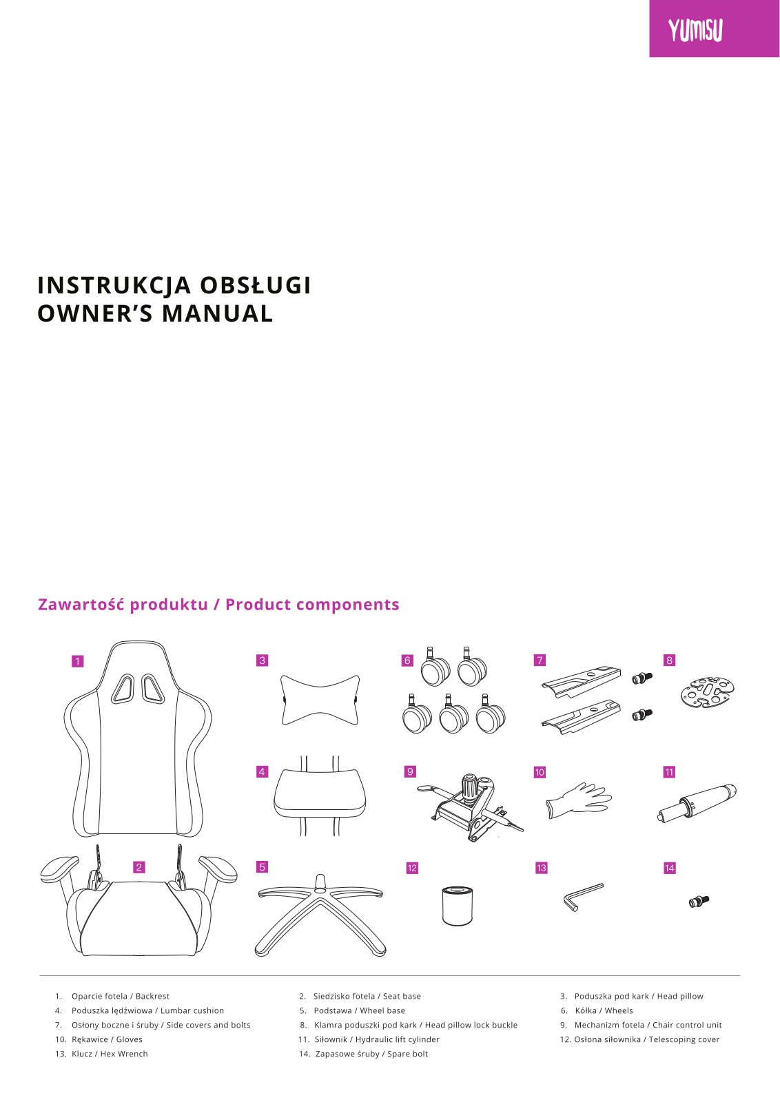YUMISU 2050X Skóra, 2049 Tkanina, 2050 Tkanina, 2054 Szaro-czarny, 2052 Szaro-czarny User guide - ManualMachine.com