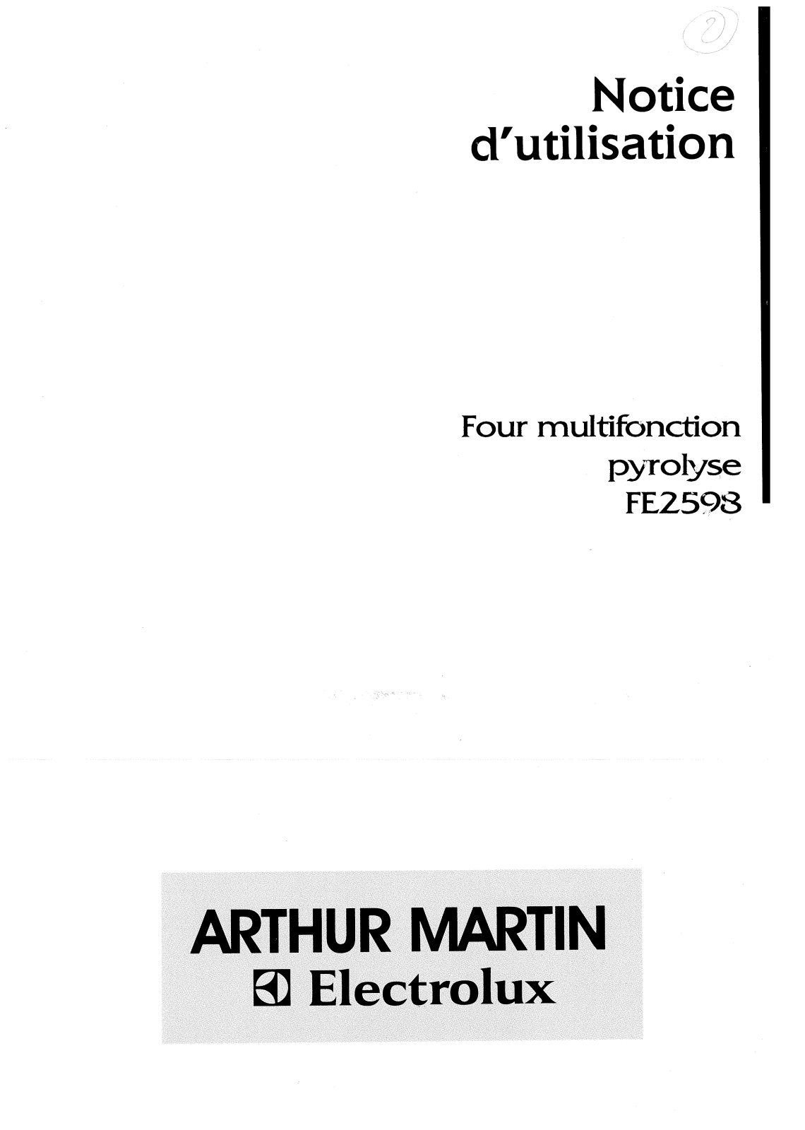 Arthur martin FE2598 User Manual