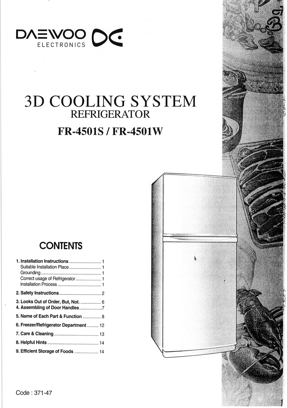 Daewoo FR-4506S, FR-4501W User Manual