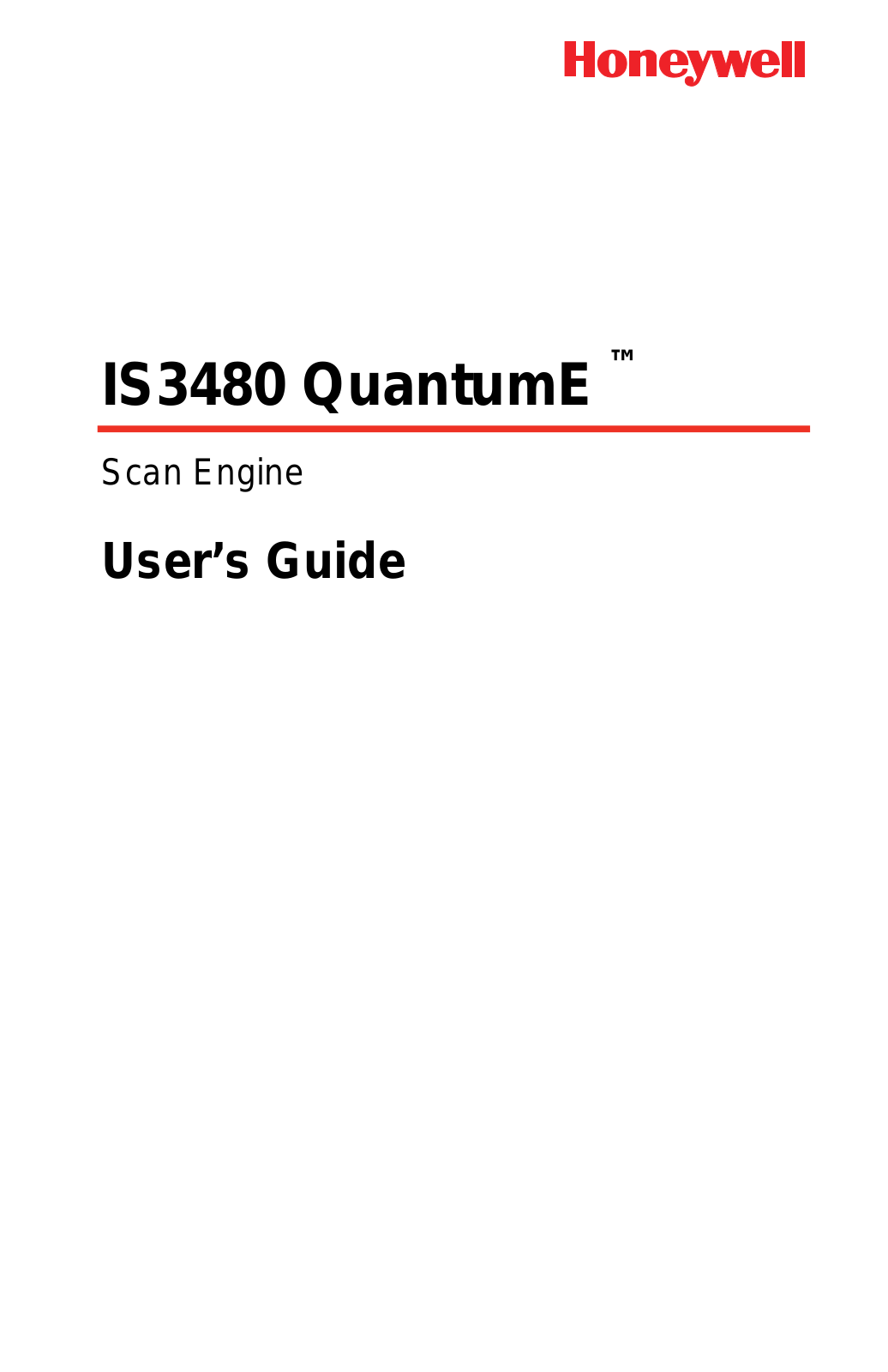 Honeywell MK3480-30B104, IS3480 QuantumE User Manual