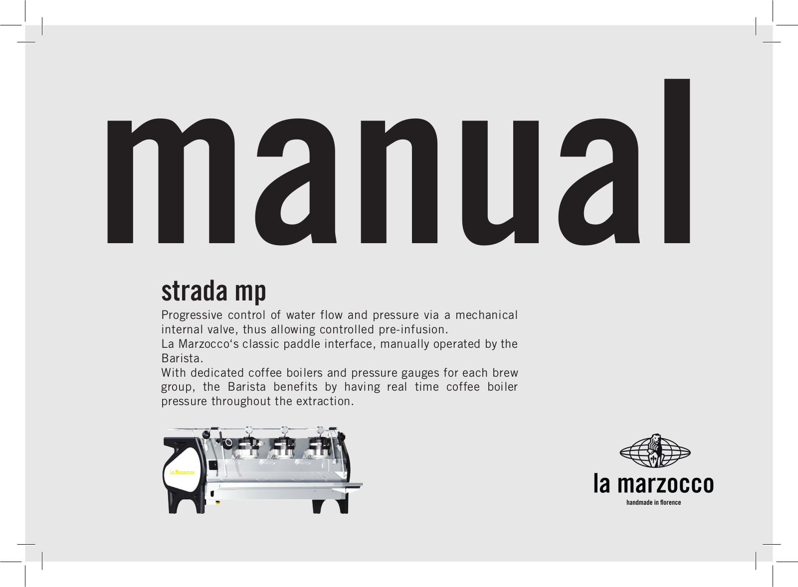 La Marzocco Strada MP Installation Manual