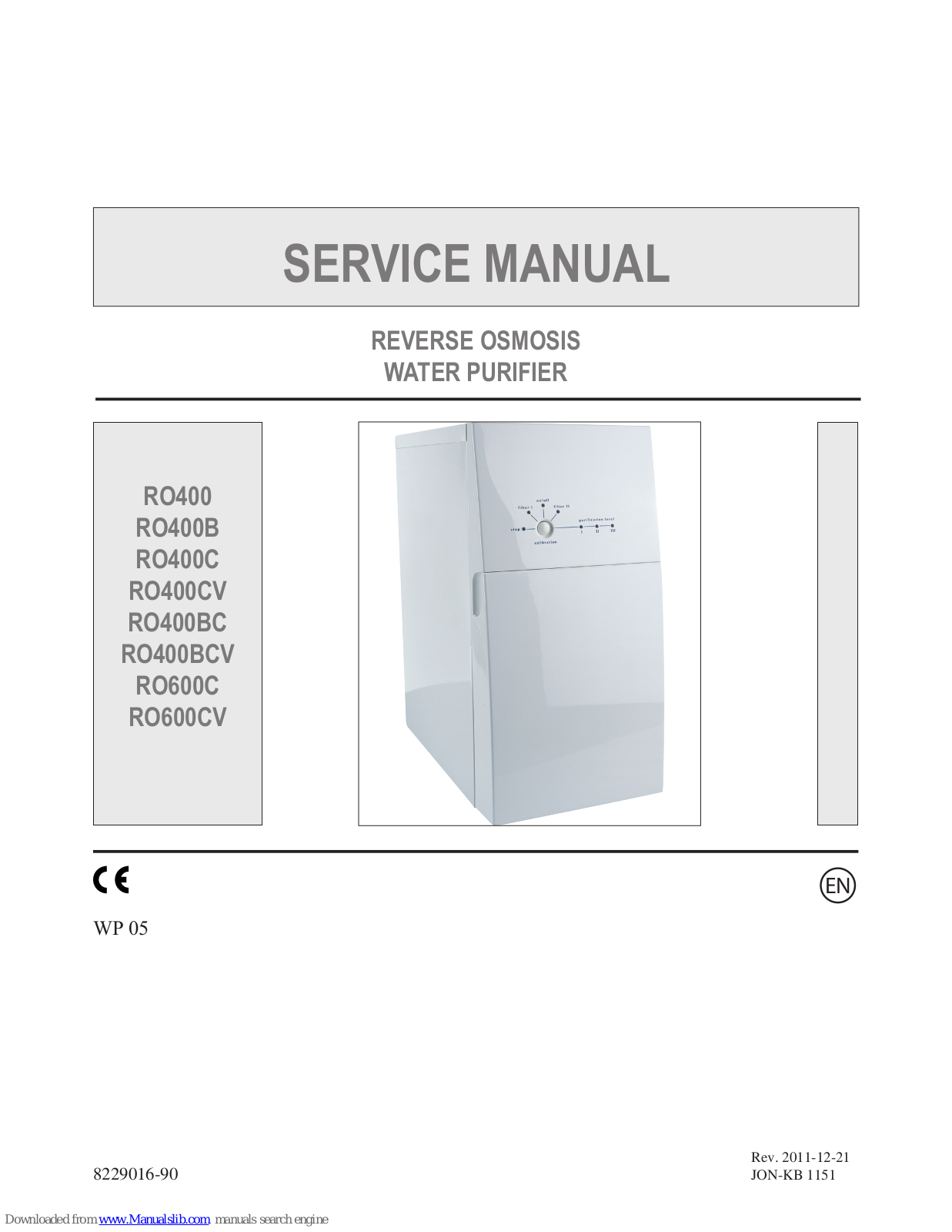 Dometic RO400, RO400B, RO400CV, RO400BC, RO400C Service Manual