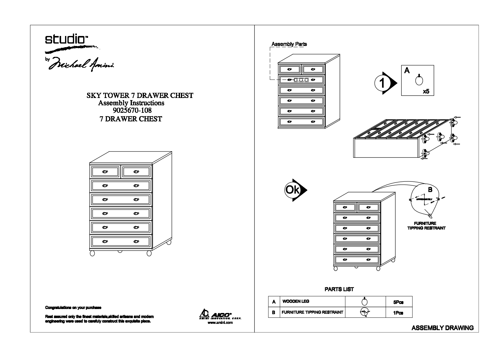 Michael Amini ICO3762 Installation & Assembly - ManualMachine.com