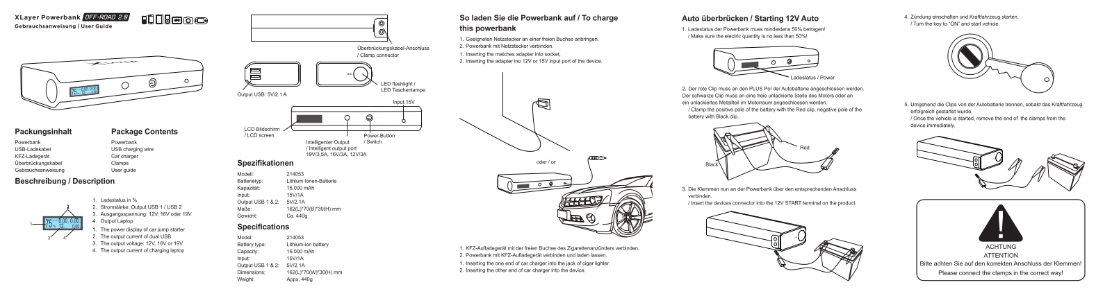 Xlayer Powerbank Off-Roas 2.0 User Guide