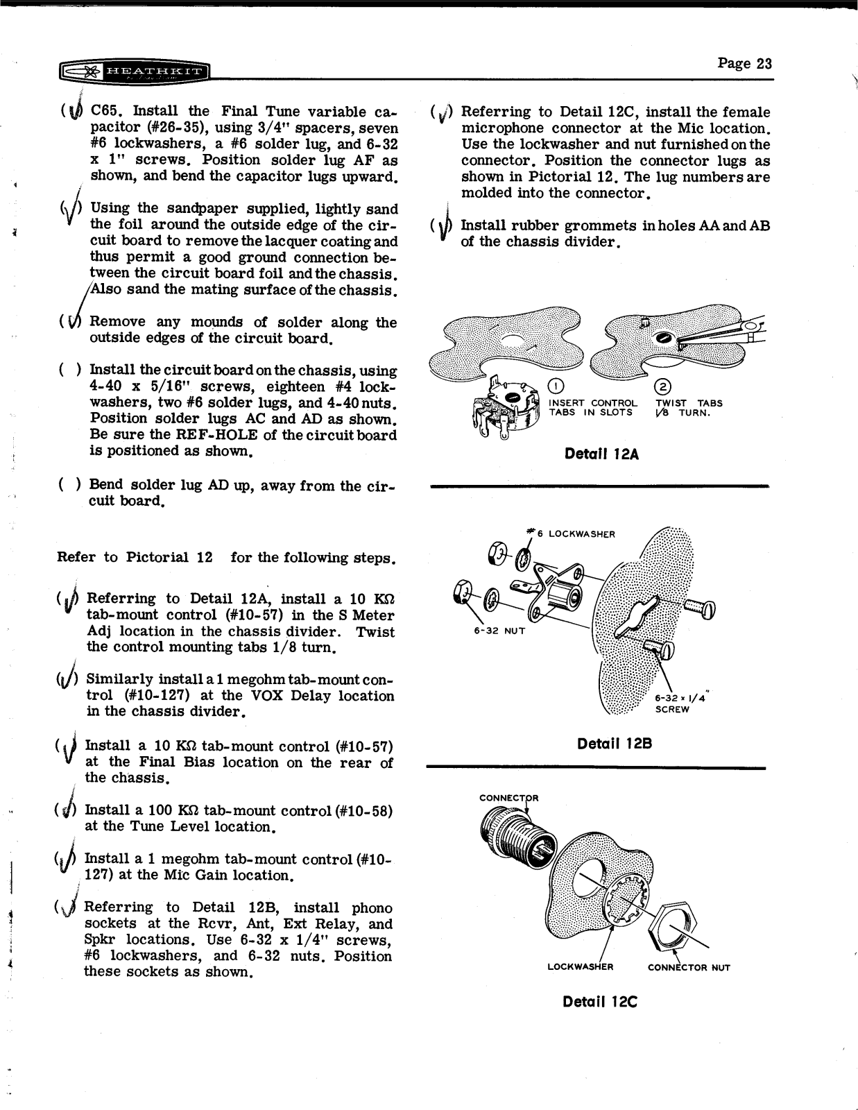 HEATHKIT HW-12a User Manual (PAGE 23)