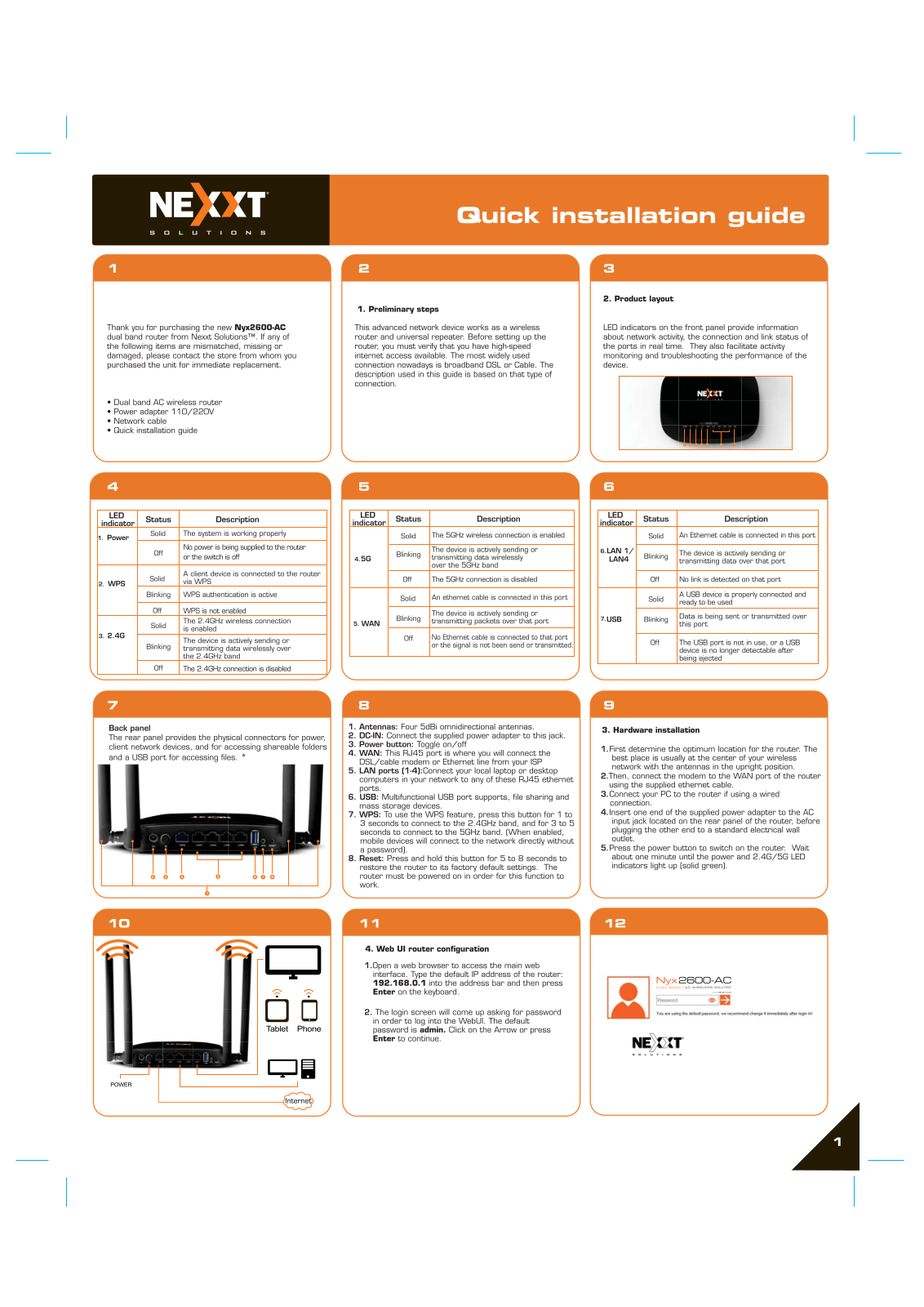 NEXXT SOLUTIONS NYX2600 User Manual