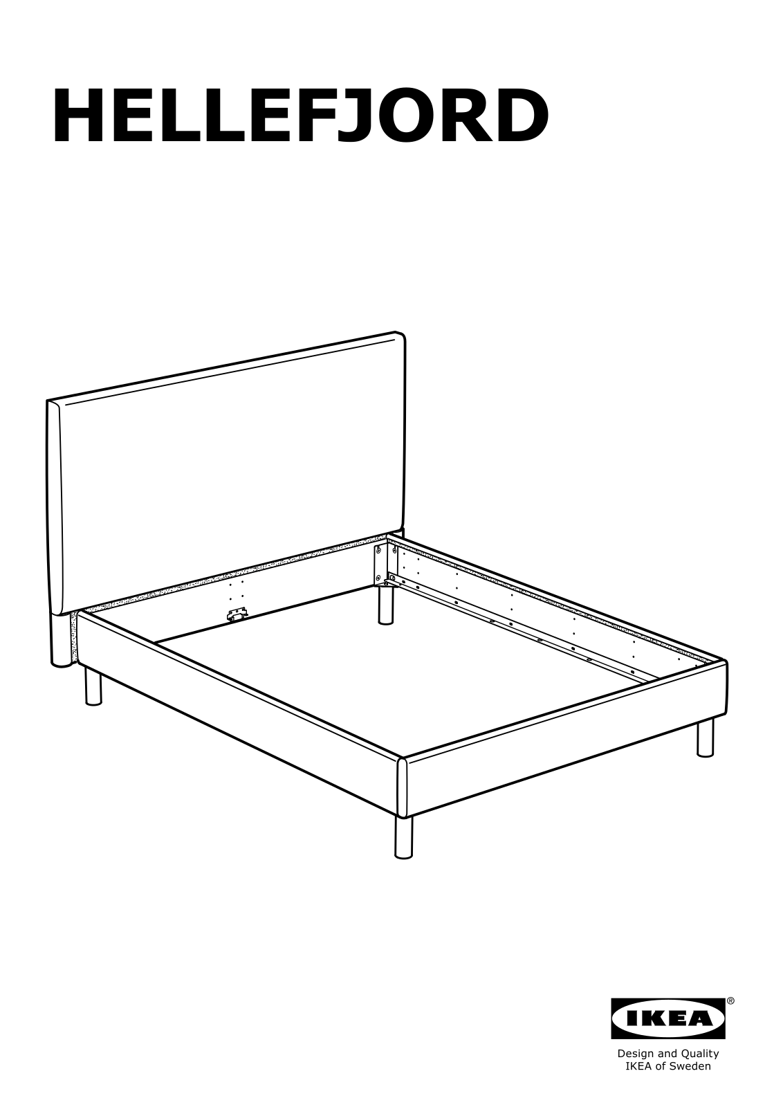 IKEA TOMREFJORD Bed frame, SKULSFJORD Bed frame Assembly Instruction