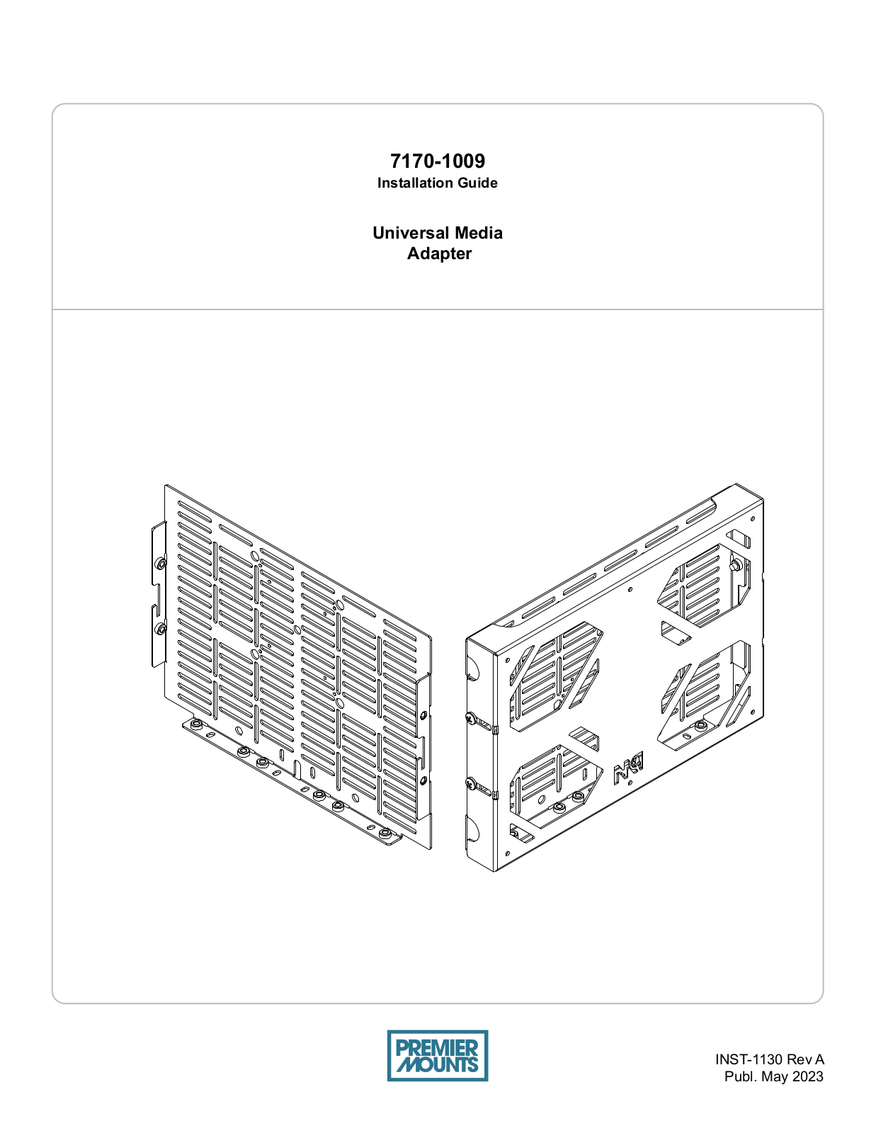 Premier Mounts 7170-1009 Users Guide - ManualMachine.com