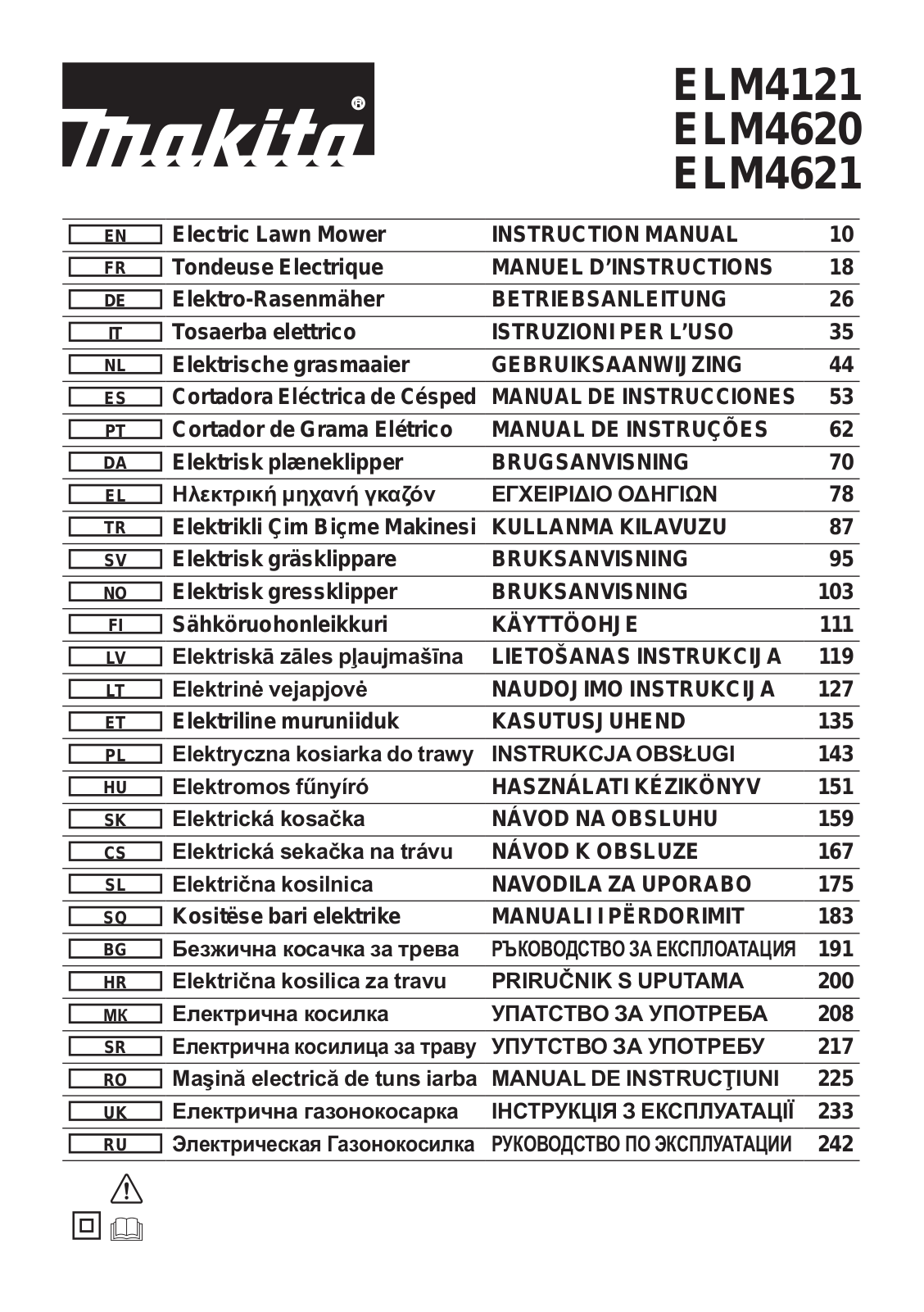 Makita ELM4620, ELM4621 User manual