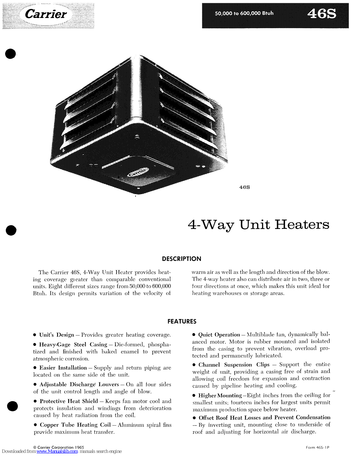 Carrier 46S Quick Manual - ManualMachine.com