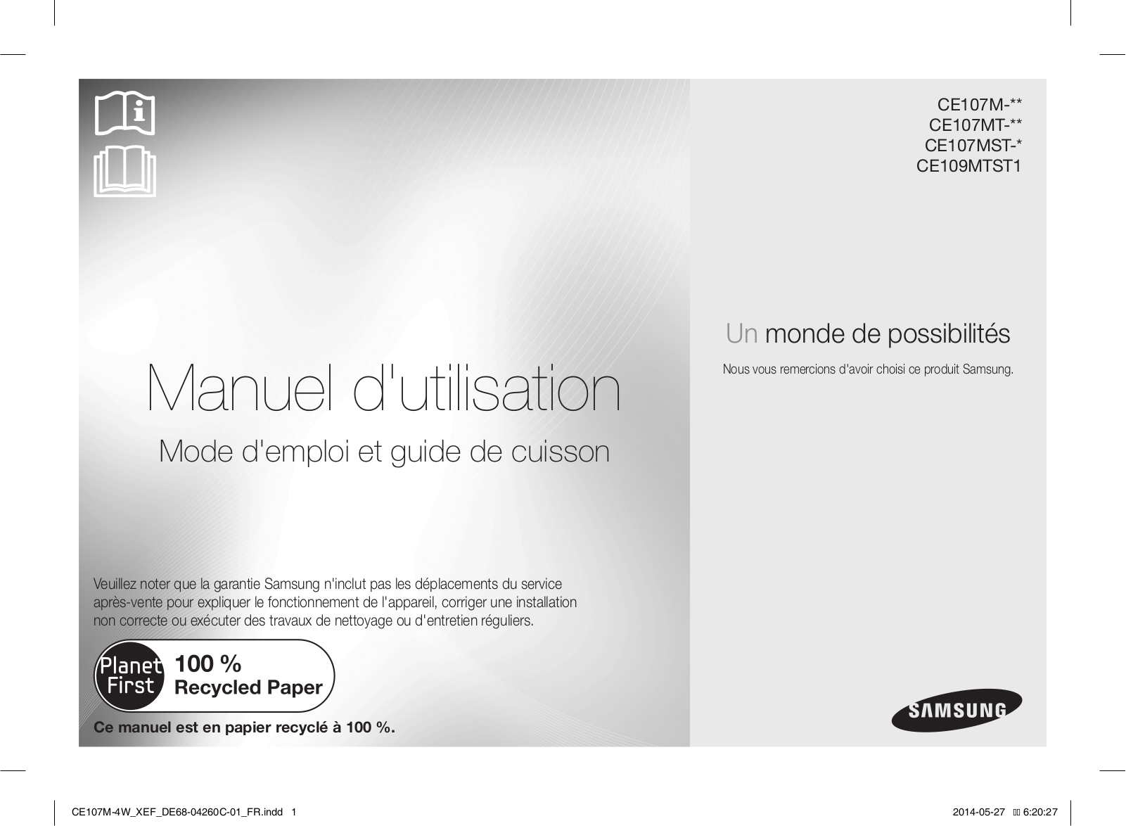 Samsung CE107MT-4B User Manual