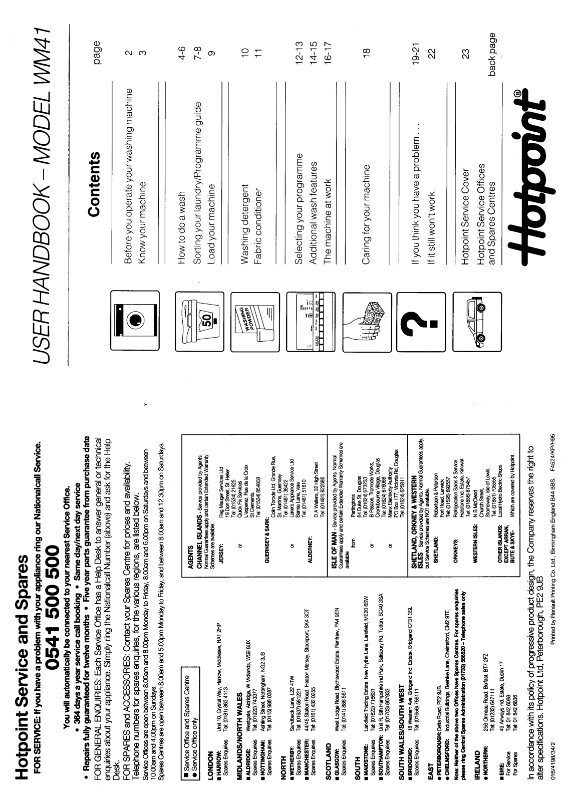 Hotpoint-Ariston HBWM41 User Manual