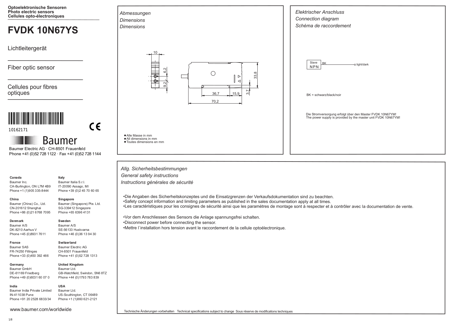 Baumer FVDK 10N67YS User Manual - ManualMachine.com