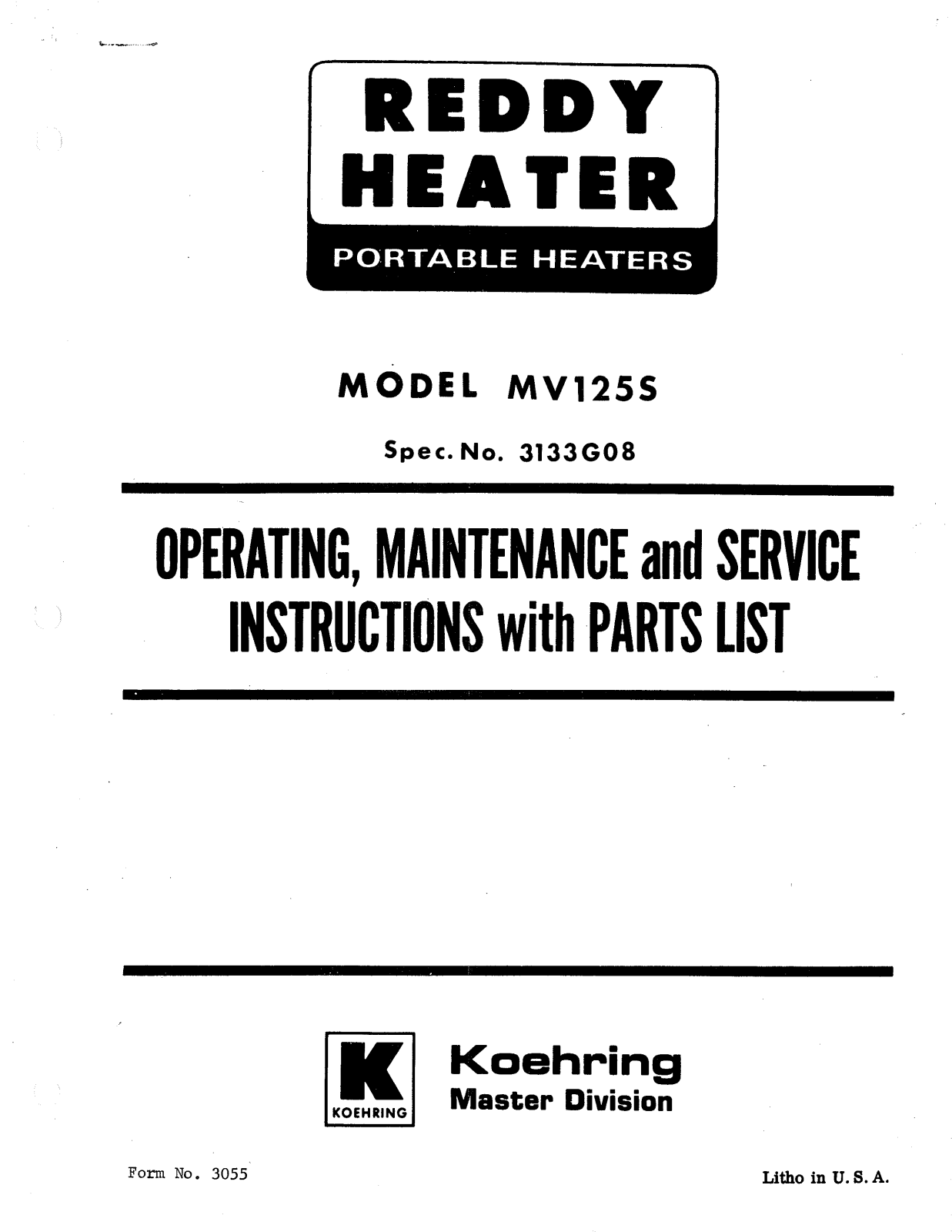 Desa Tech MV125S Owner's Manual