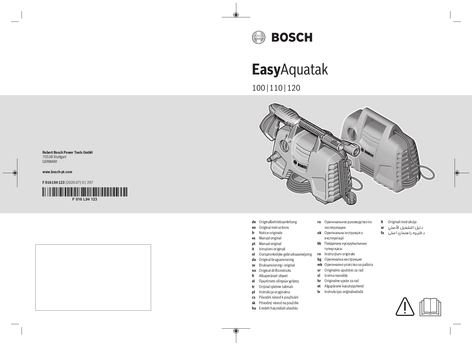 Bosch EasyAquatak 110, EasyAquatak 120 User Manual