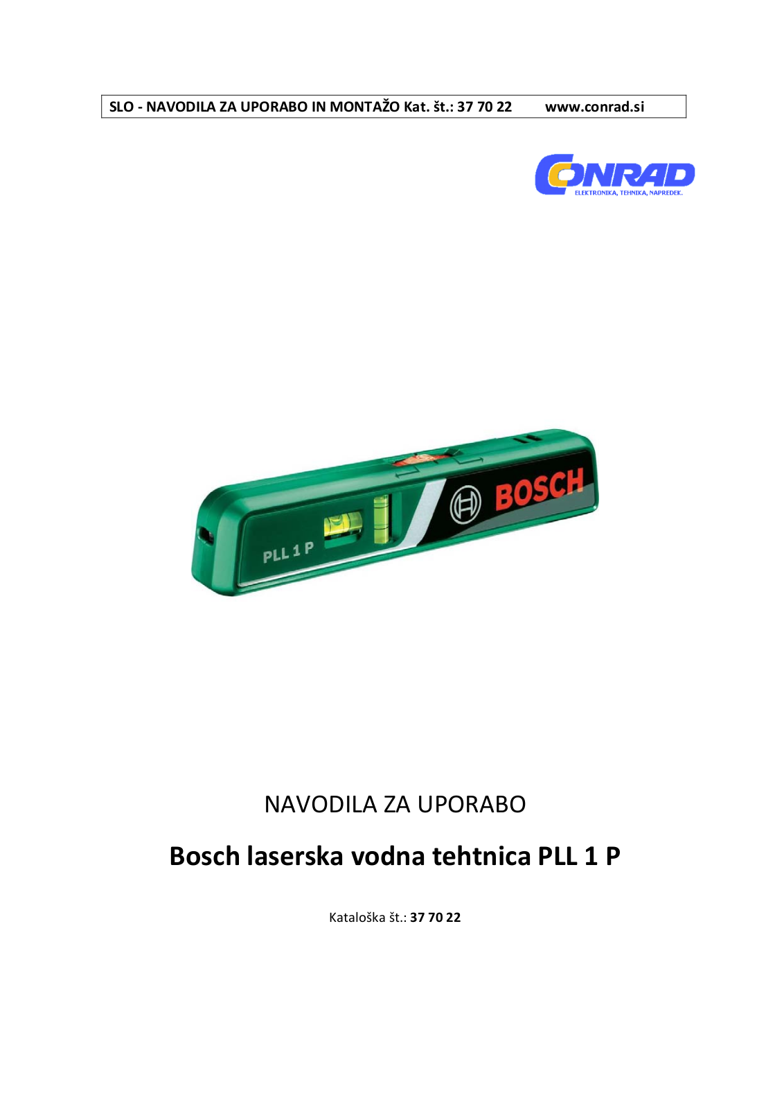 Bosch PLL 1 P User guide