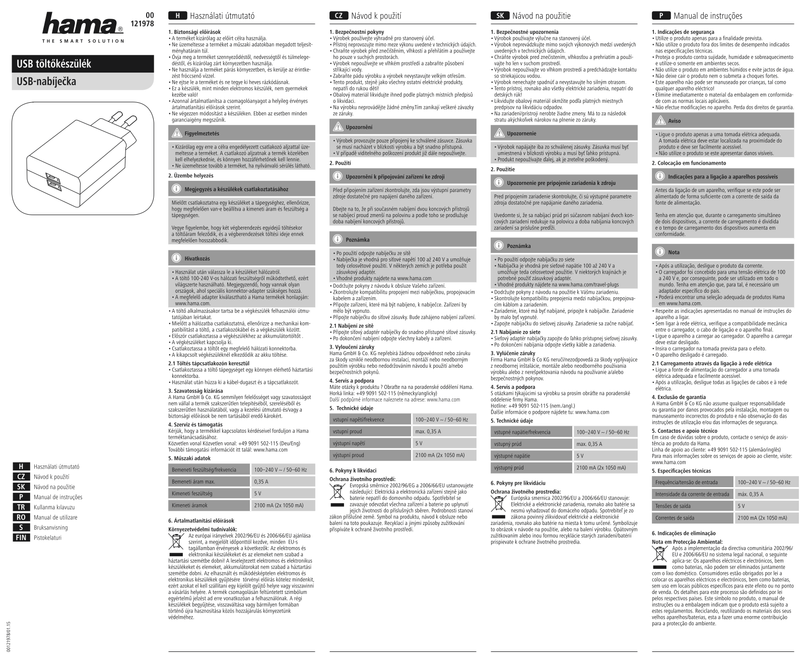 Hama 00121978 User manual