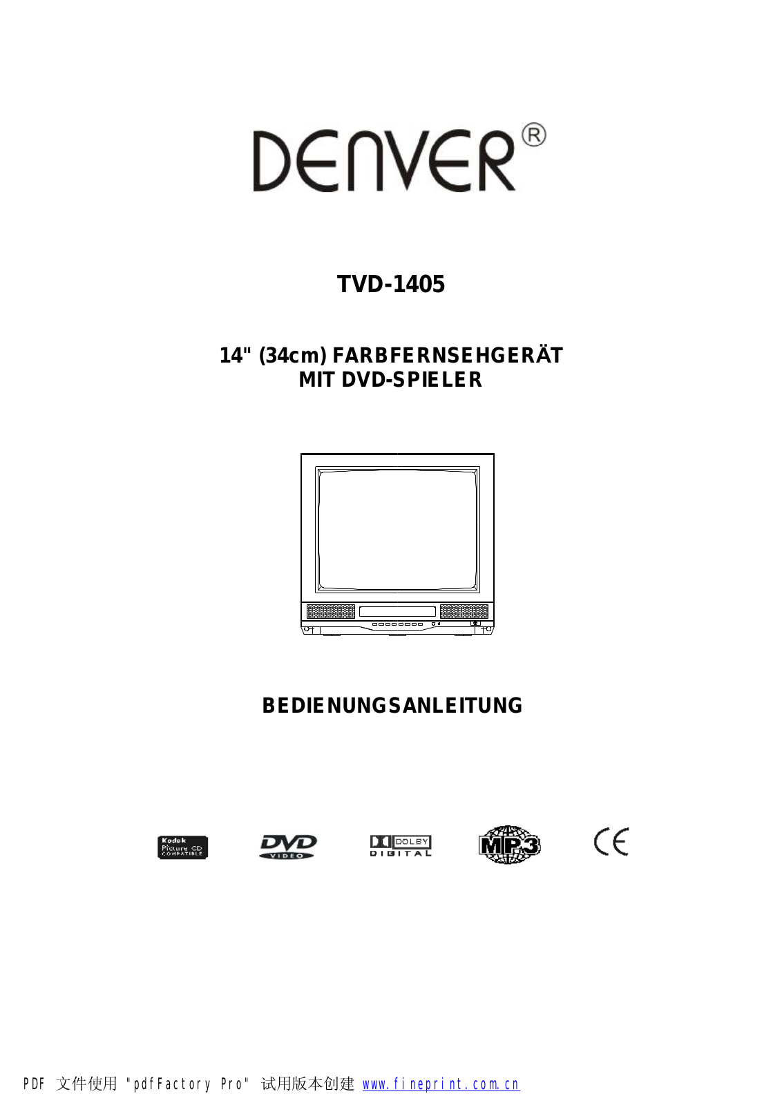 Denver TVD-1405 User Manual