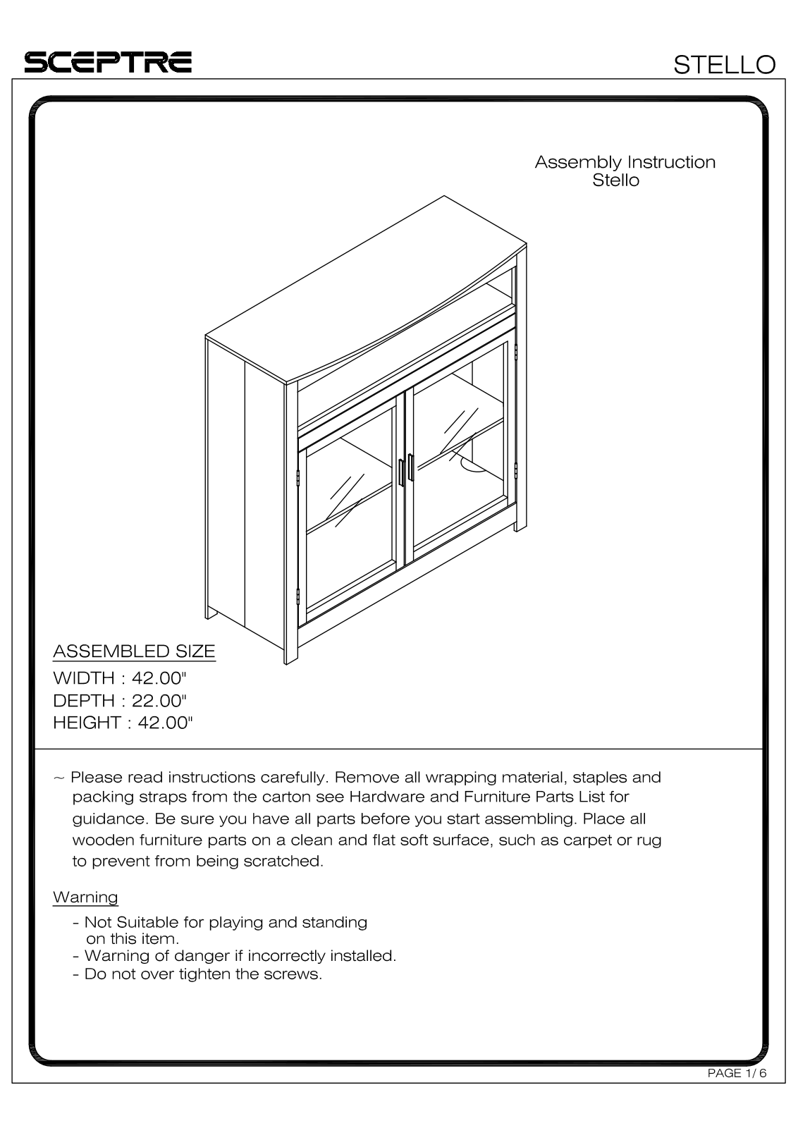 Sceptre Stello User Manual