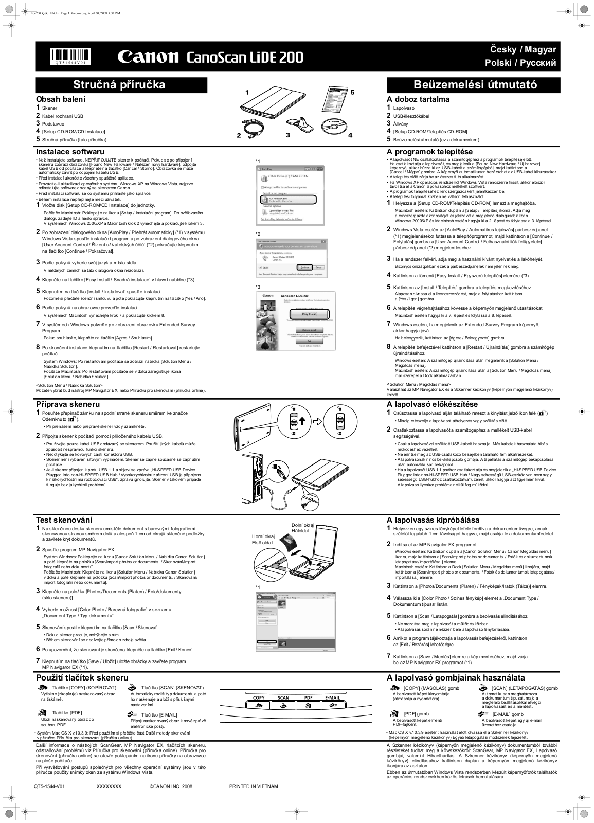 Canon CanoScan LiDE 200 User manual