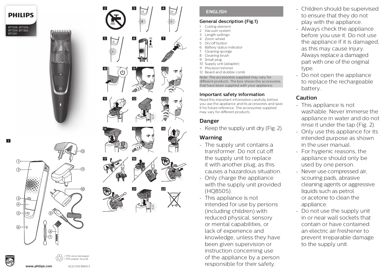 Philips BT7201 User Manual